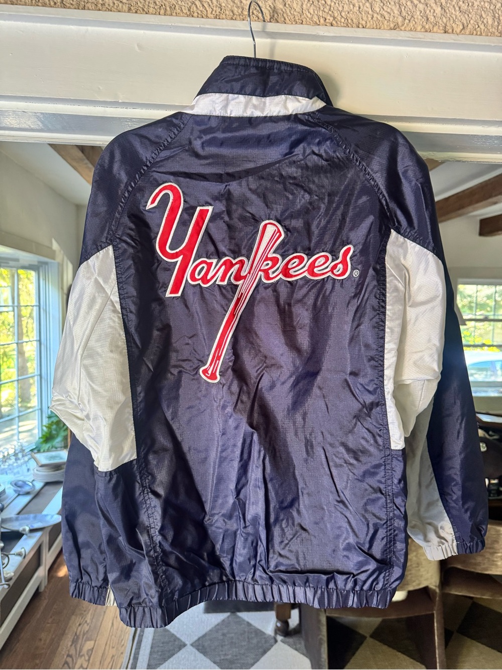 Vintage Yankees Navy & White Team Windbreaker Jacket